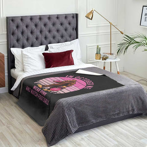 In October We Wear Pink Football Throw Blanket Support Breast Cancer Awareness TS12 Print Your Wear