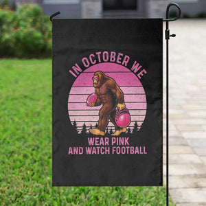 In October We Wear Pink Football Garden Flag Support Breast Cancer Awareness TS12 Print Your Wear