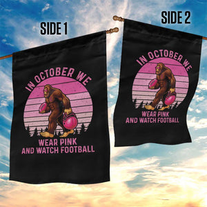 In October We Wear Pink Football Garden Flag Support Breast Cancer Awareness TS12 Print Your Wear