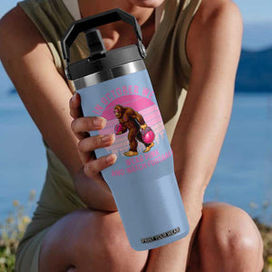 In October We Wear Pink Football Flip Straw Tumbler Support Breast Cancer Awareness TS12 One Size: 30 oz Light Blue Print Your Wear