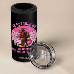 In October We Wear Pink Football 4 in 1 Can Cooler Tumbler Support Breast Cancer Awareness TS12 Print Your Wear