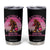 In October We Wear Pink Football Tumbler Cup Support Breast Cancer Awareness TS12 Black Print Your Wear