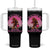 In October We Wear Pink Football Tumbler With Handle Support Breast Cancer Awareness TS12 One Size: 40 oz Black Print Your Wear