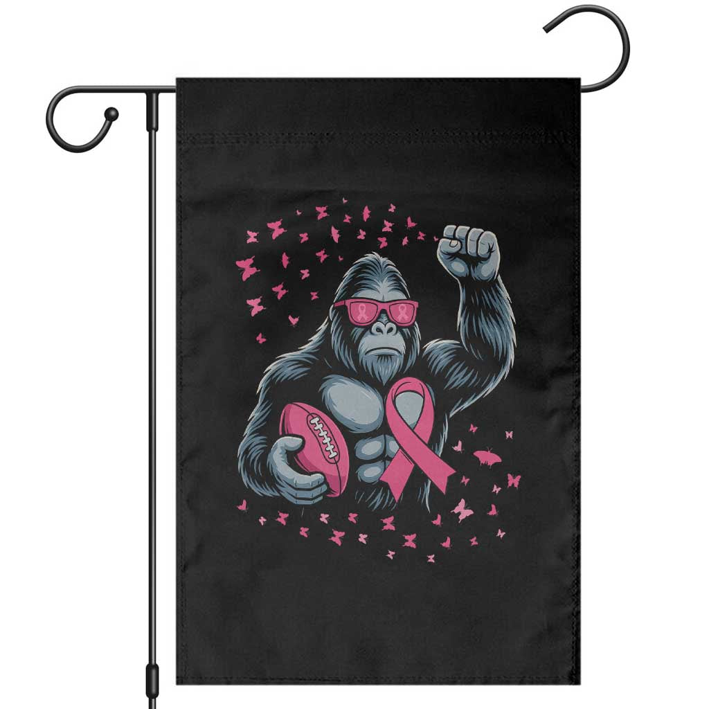 Funny Bigfoot Football Garden Flag Breast Cancer Awareness Gift TS12 Black Print Your Wear