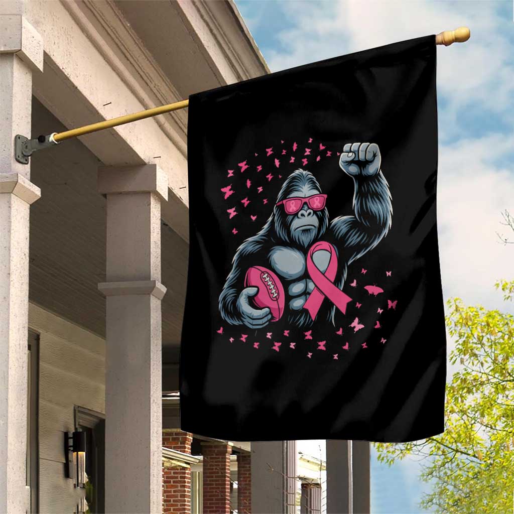 Funny Bigfoot Football Garden Flag Breast Cancer Awareness Gift TS12 Print Your Wear