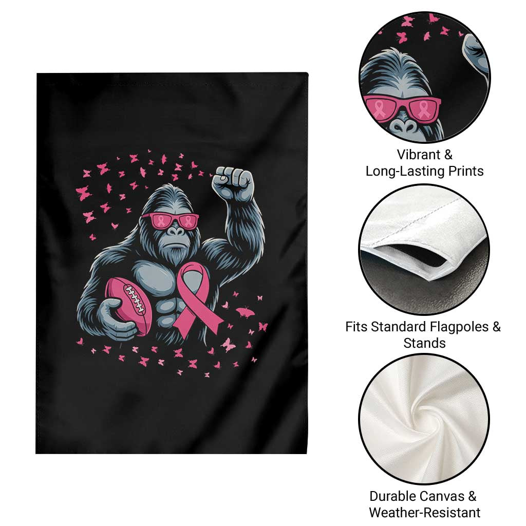 Funny Bigfoot Football Garden Flag Breast Cancer Awareness Gift TS12 Print Your Wear