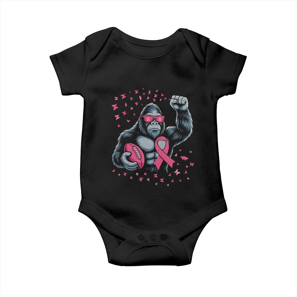 Funny Bigfoot Football Baby Onesie Breast Cancer Awareness Gift TS12 Black Print Your Wear