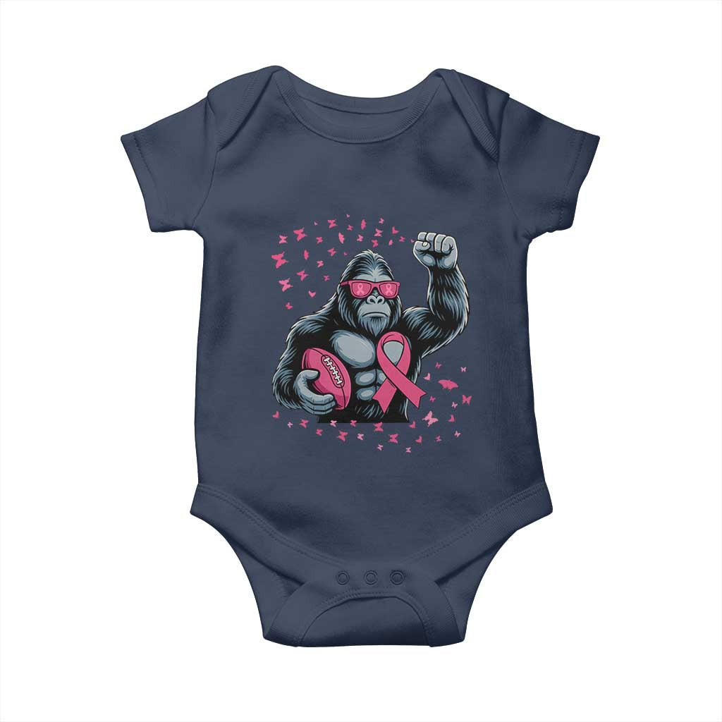 Funny Bigfoot Football Baby Onesie Breast Cancer Awareness Gift TS12 Navy Print Your Wear