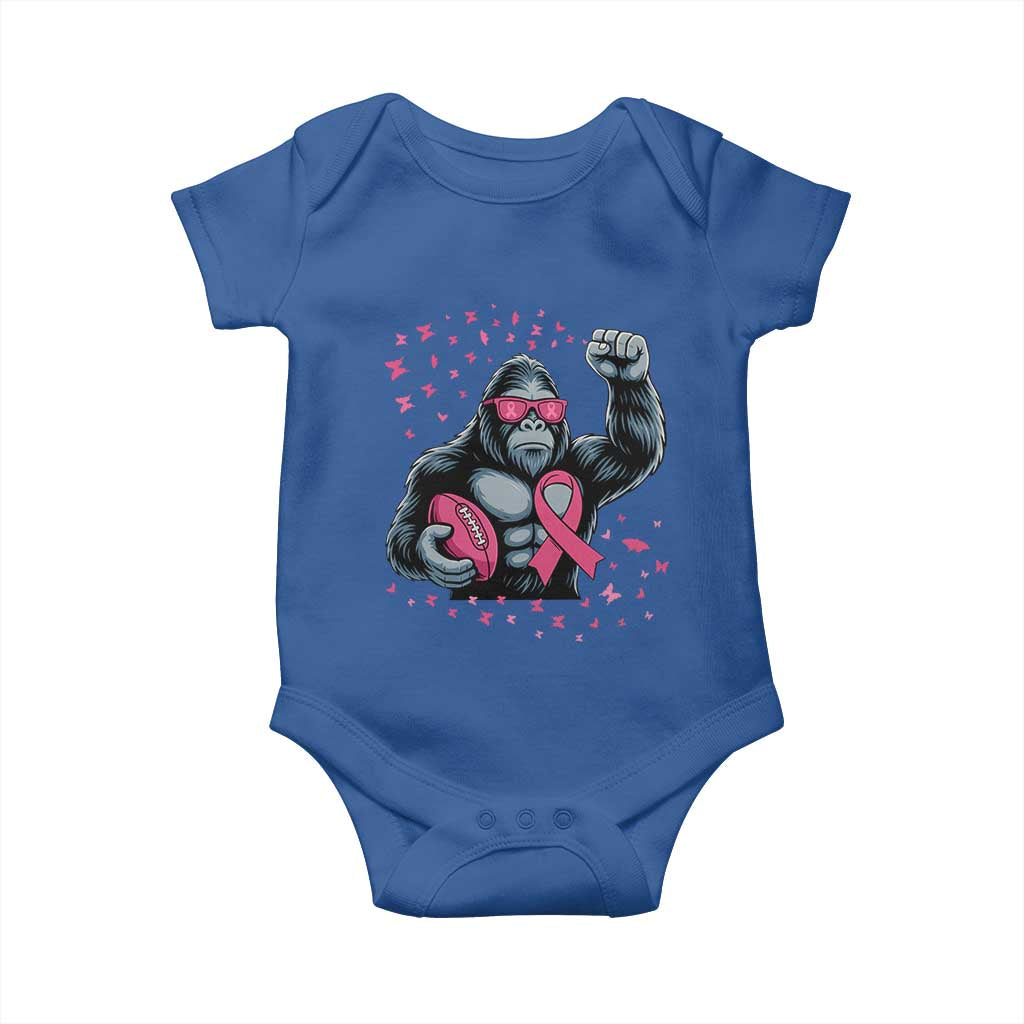 Funny Bigfoot Football Baby Onesie Breast Cancer Awareness Gift TS12 Royal Blue Print Your Wear