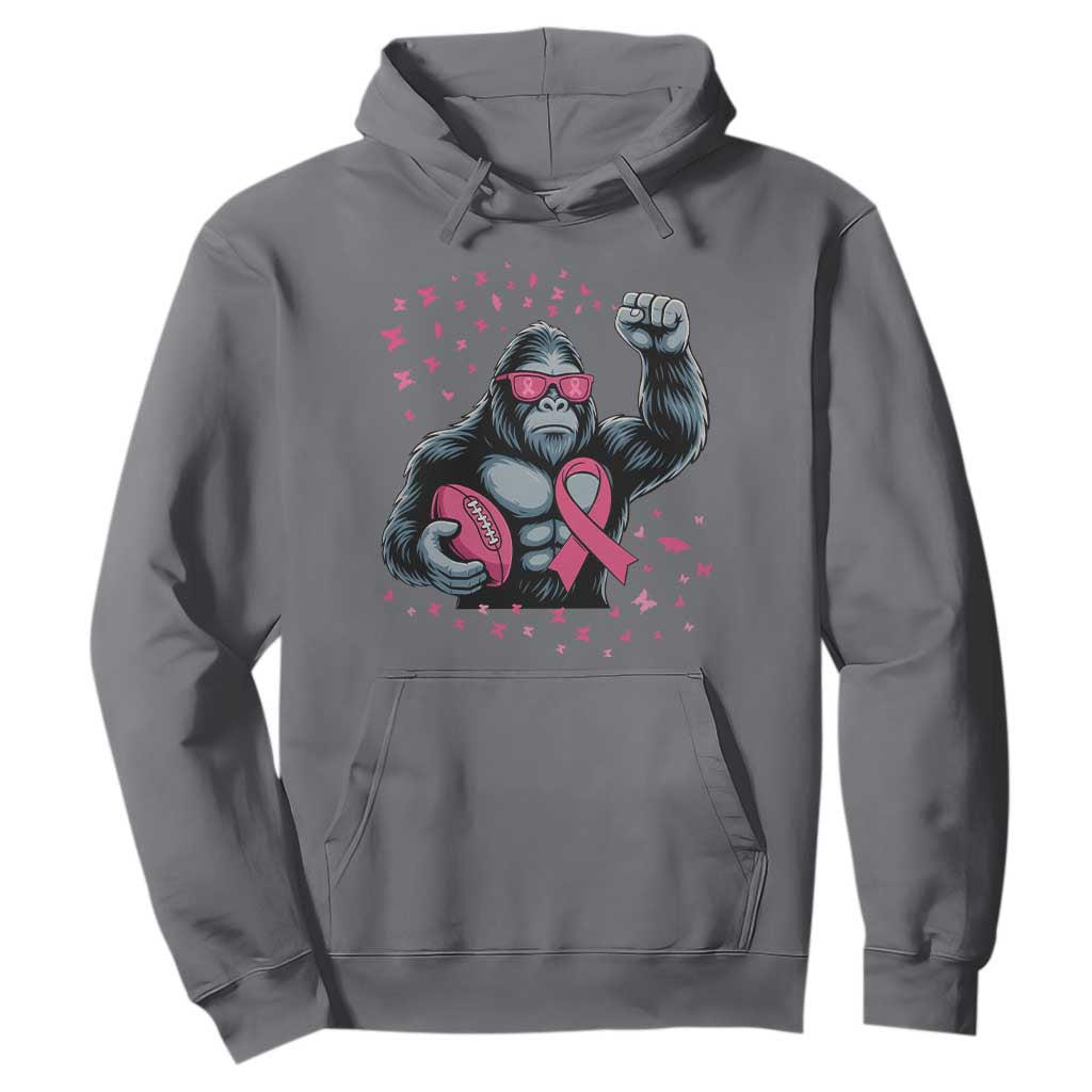 Funny Bigfoot Football Hoodie Breast Cancer Awareness Gift TS12 Charcoal Print Your Wear