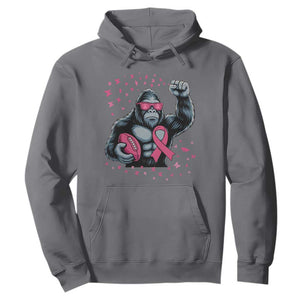 Funny Bigfoot Football Hoodie Breast Cancer Awareness Gift TS12 Charcoal Print Your Wear