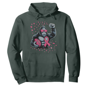 Funny Bigfoot Football Hoodie Breast Cancer Awareness Gift TS12 Dark Forest Green Print Your Wear