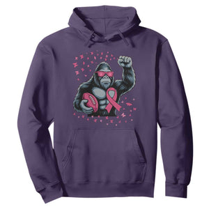Funny Bigfoot Football Hoodie Breast Cancer Awareness Gift TS12 Purple Print Your Wear