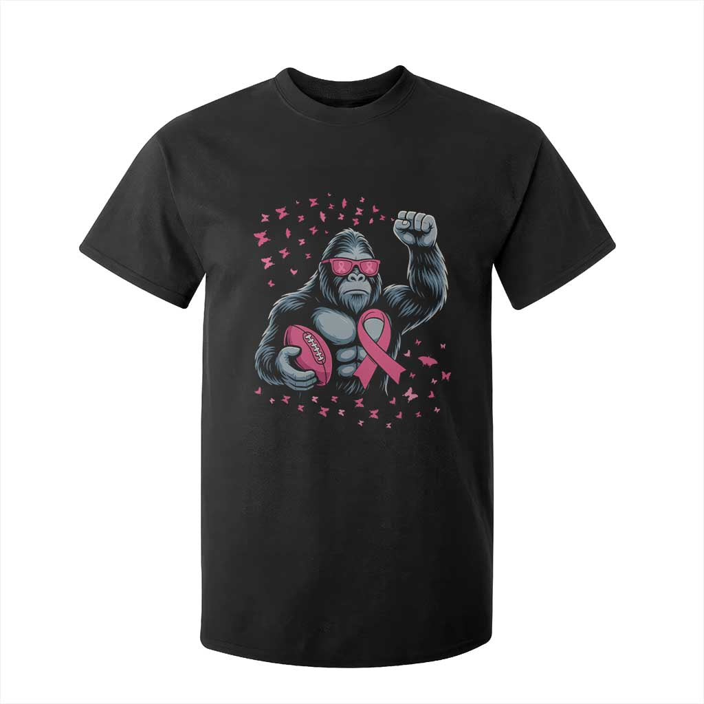 Funny Bigfoot Football T Shirt For Kid Breast Cancer Awareness Gift TS12 Black Print Your Wear
