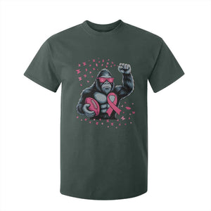 Funny Bigfoot Football T Shirt For Kid Breast Cancer Awareness Gift TS12 Dark Forest Green Print Your Wear