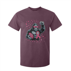 Funny Bigfoot Football T Shirt For Kid Breast Cancer Awareness Gift TS12 Maroon Print Your Wear