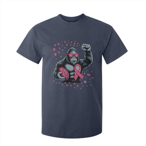 Funny Bigfoot Football T Shirt For Kid Breast Cancer Awareness Gift TS12 Navy Print Your Wear