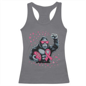 Funny Bigfoot Football Racerback Tank Top Breast Cancer Awareness Gift TS12 Charcoal Print Your Wear