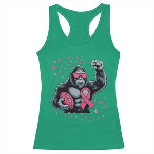 Funny Bigfoot Football Racerback Tank Top Breast Cancer Awareness Gift TS12 Irish Green Print Your Wear