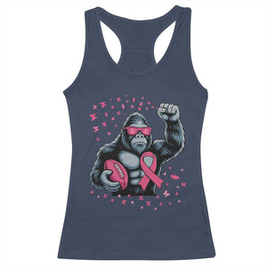 Funny Bigfoot Football Racerback Tank Top Breast Cancer Awareness Gift TS12 Navy Print Your Wear