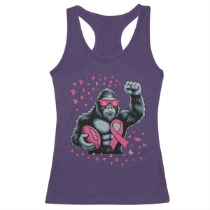 Funny Bigfoot Football Racerback Tank Top Breast Cancer Awareness Gift TS12 Purple Print Your Wear