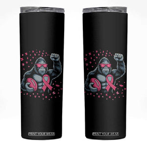 Funny Bigfoot Football Skinny Tumbler Breast Cancer Awareness Gift TS12 Black Print Your Wear