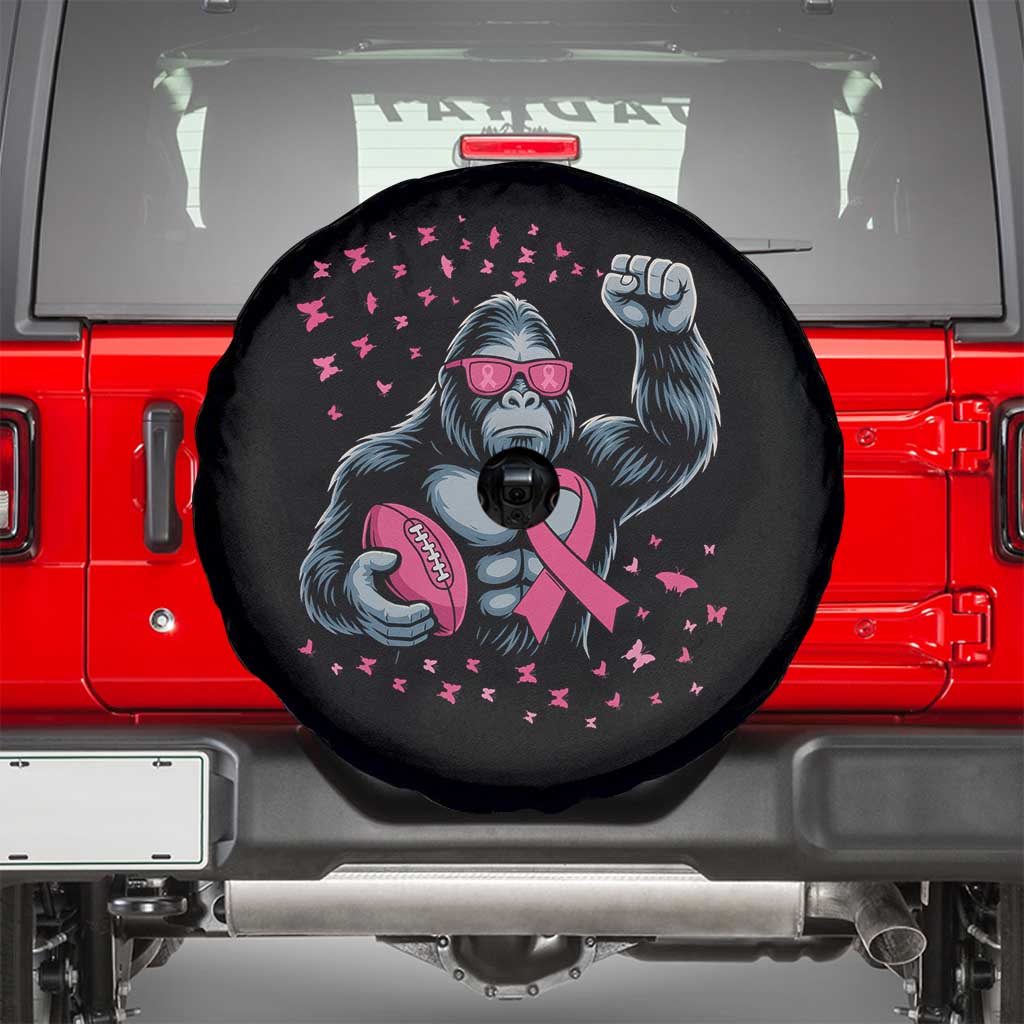 Funny Bigfoot Football Spare Tire Cover Breast Cancer Awareness Gift TS12 Black Print Your Wear