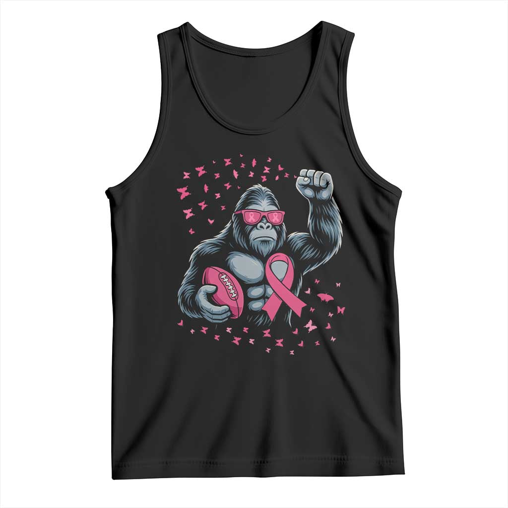 Funny Bigfoot Football Tank Top Breast Cancer Awareness Gift TS12 Black Print Your Wear