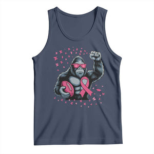 Funny Bigfoot Football Tank Top Breast Cancer Awareness Gift TS12 Navy Print Your Wear