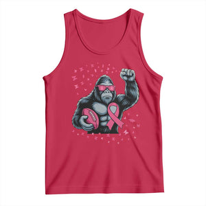 Funny Bigfoot Football Tank Top Breast Cancer Awareness Gift TS12 Red Print Your Wear