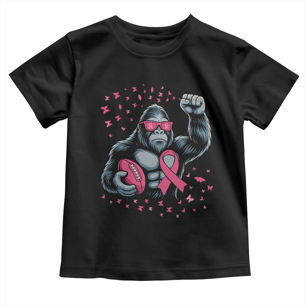 Funny Bigfoot Football Toddler T Shirt Breast Cancer Awareness Gift TS12 Black Print Your Wear