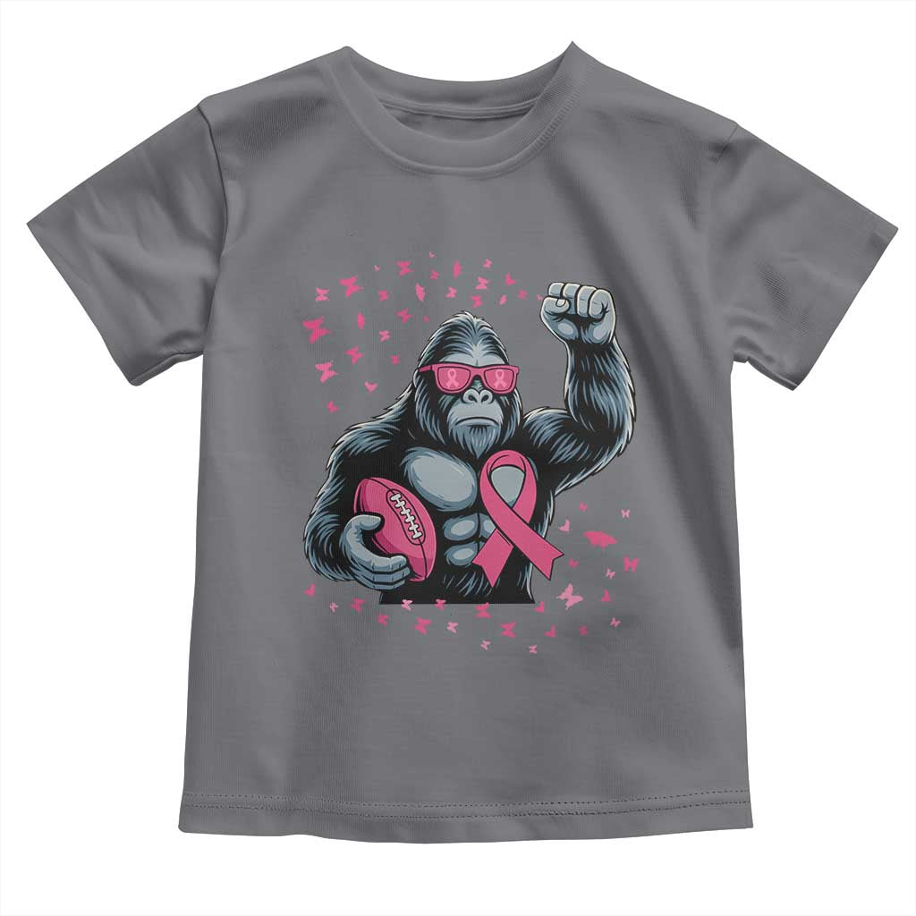 Funny Bigfoot Football Toddler T Shirt Breast Cancer Awareness Gift TS12 Charcoal Print Your Wear
