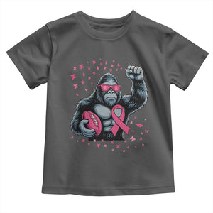 Funny Bigfoot Football Toddler T Shirt Breast Cancer Awareness Gift TS12 Dark Heather Print Your Wear