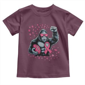 Funny Bigfoot Football Toddler T Shirt Breast Cancer Awareness Gift TS12 Maroon Print Your Wear