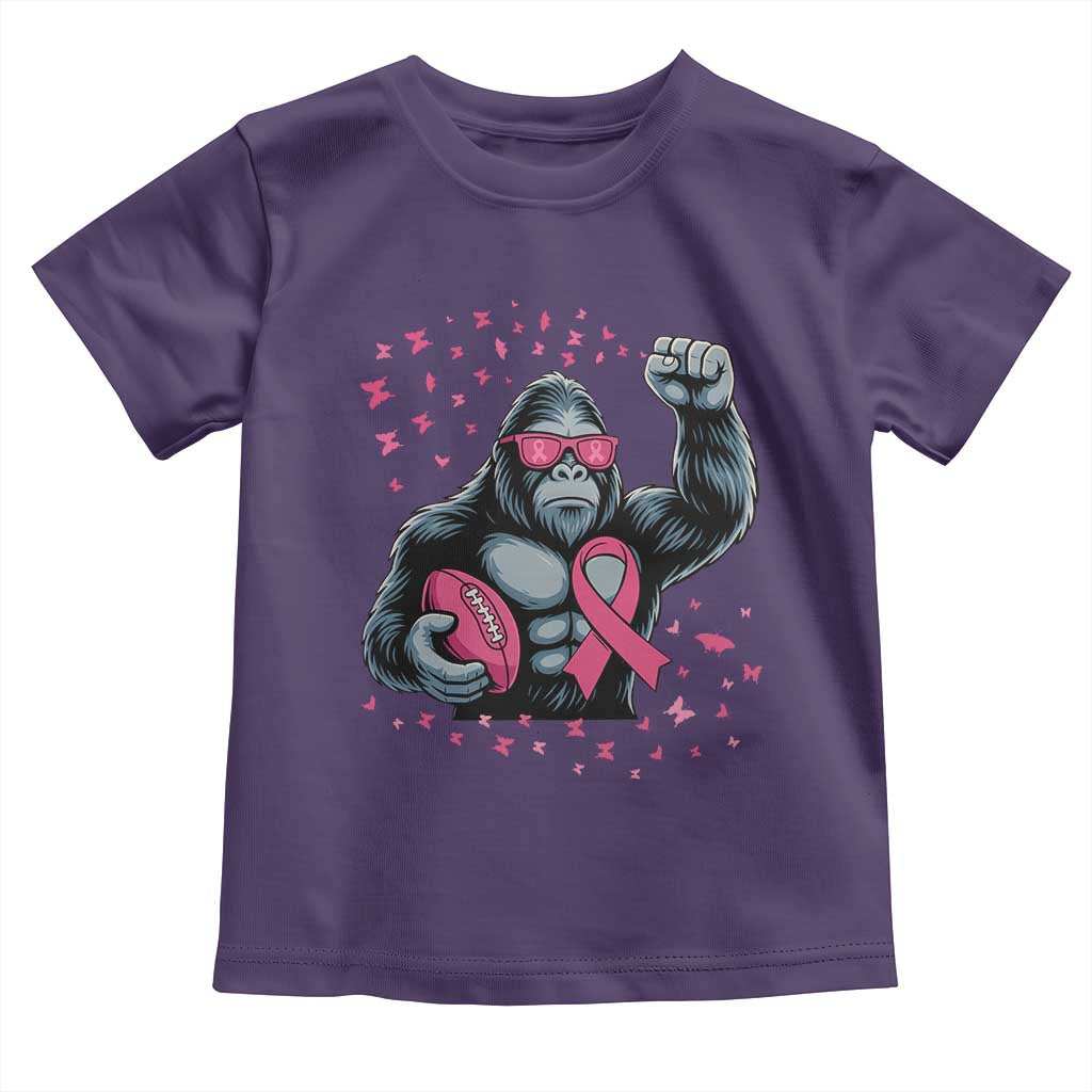 Funny Bigfoot Football Toddler T Shirt Breast Cancer Awareness Gift TS12 Purple Print Your Wear