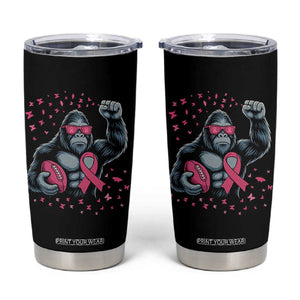 Funny Bigfoot Football Tumbler Cup Breast Cancer Awareness Gift TS12 Black Print Your Wear