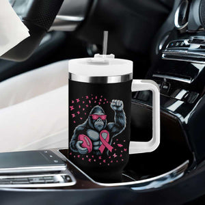 Funny Bigfoot Football Tumbler With Handle Breast Cancer Awareness Gift TS12 Print Your Wear