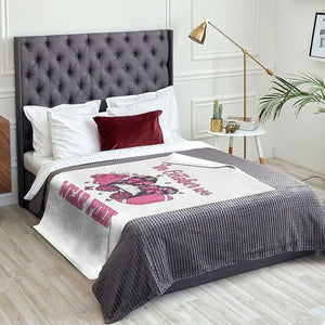 In October We Wear Pink Football Throw Blanket Funny Football Awareness Gift TS12 Print Your Wear