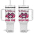 In October We Wear Pink Football Tumbler With Handle Funny Football Awareness Gift TS12 One Size: 40 oz White Print Your Wear