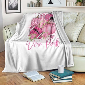Football Breast Cancer Awareness Throw Blanket In October We Wear Pink Gift TS12 Print Your Wear