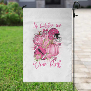 Football Breast Cancer Awareness Garden Flag In October We Wear Pink Gift TS12 Print Your Wear