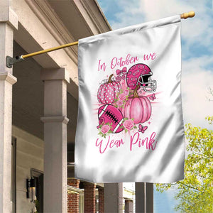 Football Breast Cancer Awareness Garden Flag In October We Wear Pink Gift TS12 Print Your Wear