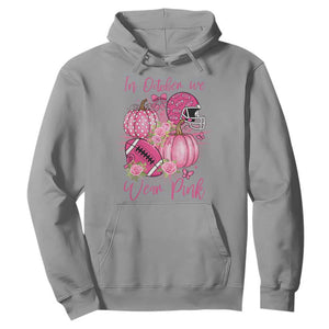 Football Breast Cancer Awareness Hoodie In October We Wear Pink Gift TS12 Sport Gray Print Your Wear