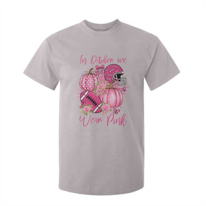 Football Breast Cancer Awareness T Shirt For Kid In October We Wear Pink Gift TS12 Ice Gray Print Your Wear