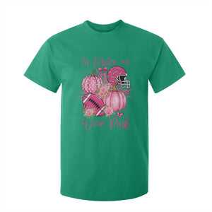 Football Breast Cancer Awareness T Shirt For Kid In October We Wear Pink Gift TS12 Irish Green Print Your Wear