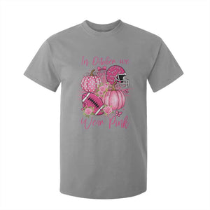 Football Breast Cancer Awareness T Shirt For Kid In October We Wear Pink Gift TS12 Sport Gray Print Your Wear