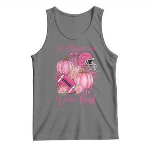 Football Breast Cancer Awareness Tank Top In October We Wear Pink Gift TS12 Black Heather Print Your Wear