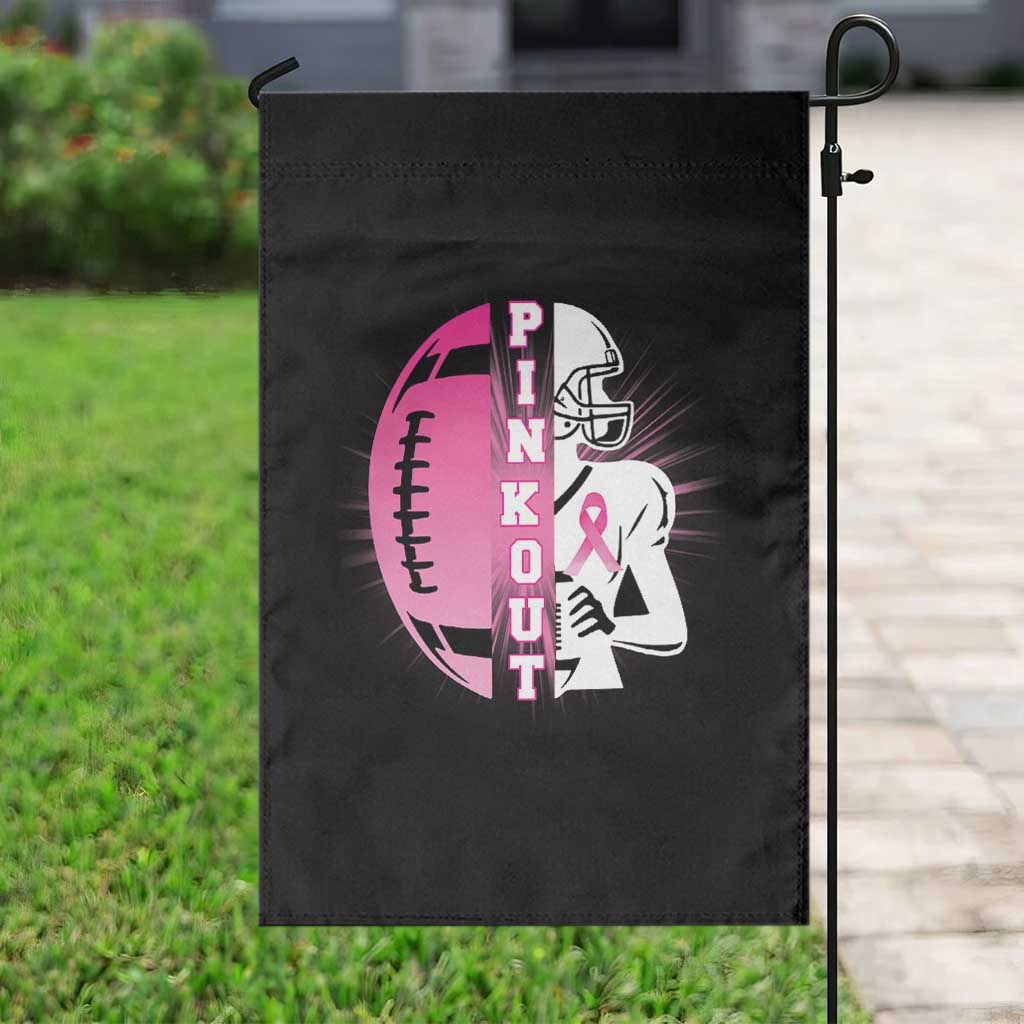 Pink Out Game Day Football Garden Flag Breast Cancer Support TS12 Print Your Wear