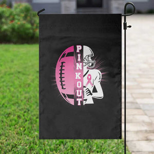 Pink Out Game Day Football Garden Flag Breast Cancer Support TS12 Print Your Wear