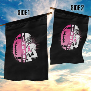 Pink Out Game Day Football Garden Flag Breast Cancer Support TS12 Print Your Wear
